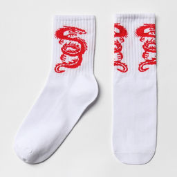 Носки «Красный дракон», белые, размер 29