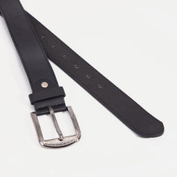 Ремень мужской, ширина 3,5 см, винт, пряжка металл, цвет чёрный - Simaland фото 2
