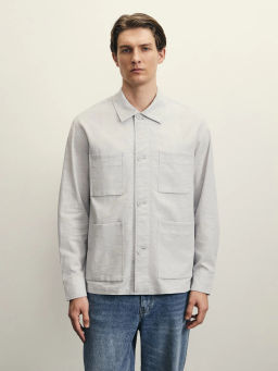 Рубашка овершот со льном / Zarina  фото 3