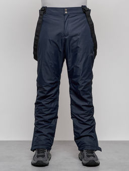 Полукомбинезон утепленный мужской зимний горнолыжный темно-синего цвета 7507TS - Colannia фото 5