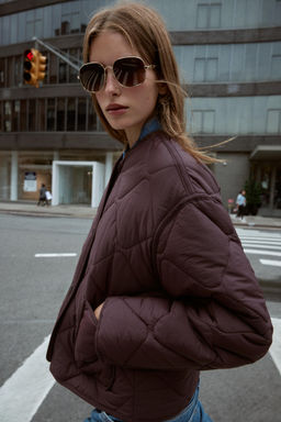 QUILTED JACKET WITH PATCH POCKETS - Zara фото 3