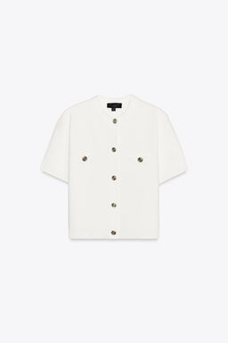 SHORT SLEEVE KNIT CARDIGAN - Zara фото 7