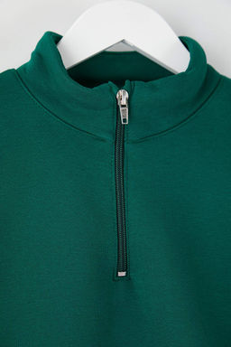 Lacivert Pamuklu Duz/Basic Dik Yaka Regular Orme Erkek Cocuk Sweatshirt TKDAW26SW00008 - Trendyolmilla фото 13