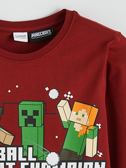 Minecraft Bask?l? Erkek ?ocuk Pijama Tak?m?