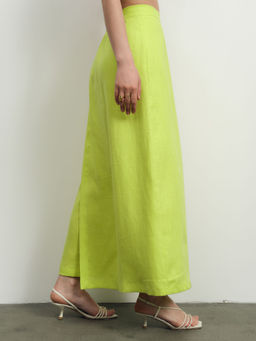 Юбка-брюки льняная 10990 лайм