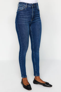 TRENDYOLMILLA Lacivert Yuksek Bel Skinny Jeans TWOAW24JE00068  фото 8