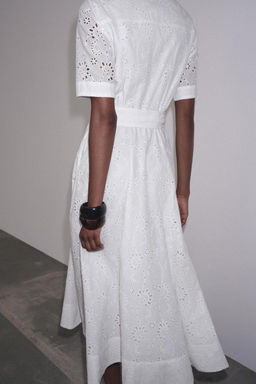 ZW COLLECTION EMBROIDERED SHIRT DRESS - Zara фото 4