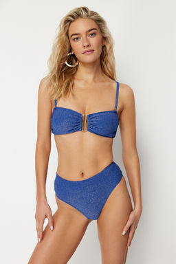 TRENDYOLMILLA Vizon Straplez Aksesuarl? Simli Premium Kumasl? Brazilian Bikini Tak?m? TBESS24BT00054  фото 31