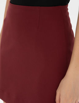 Bordo A Kesim Dokuma Etek - Pierre cardin фото 5