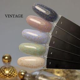 Rihard Gel Polish Vintage 02 Гель-лак "Винтаж" с поталью, 10 мл