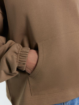 Худи женское коричневое сепия 122913