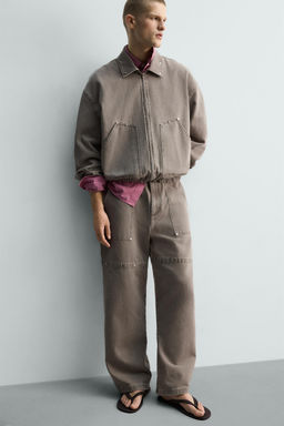 LIMITED EDITION RELAXED FIT TROUSERS WITH STUDS - Zara фото 17
