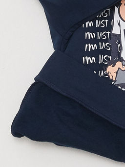 Bisiklet Yaka Nostaljik Maymun Bask?l? Uzun Kollu Erkek ?ocuk Sweatshirt - Waikiki фото 3