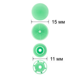Кнопка Micron POM-15/500 Кнопки пластиковые пластик d 15 мм 500 шт. № 009 салатовый