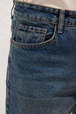 Lacivert Essential Eskitme Y?kamal? Jeans Kot Pantolon TMNAW23JE00104