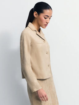 Укороченный жакет из искусственной замши / Zarina