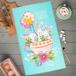 Цена за 2 шт. Полотенце пасхальное Доляна «Пасхальные забавы» 35×60 см, 100% хл, 160 г/м²