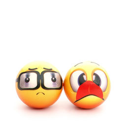 Цена за 2 шт. Мячик зефирный Очки, 6,3 см, жёлтый, - Пижон фото 5