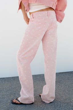JEANS TRF WIDE LEG TIRO BAJO LUNARES / ?nico - Zara фото 4