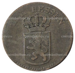 Монета 1/2 крейцера 1827 года Германские гсоударства  Гессен-Кассель