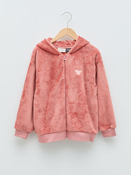 Kap??onlu Mickey Mouse Nak??l? Uzun Kollu K?z ?ocuk Fermuarl? Sweatshirt