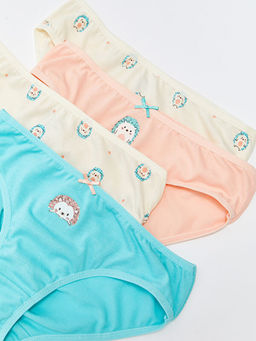 Bask?l? Pamuklu K?z ?ocuk K?lot 4l? - Waikiki фото 2