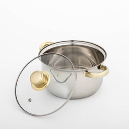 Кастрюля Доляна Роскошь, 2.2 л, d=19 см, с крышкой, капсульное дно, нержавеющая сталь  фото 3