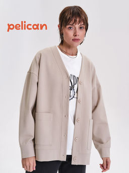 PELICAN, жакет женский, Светло-серый