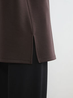 Bisiklet Yaka Nak??l? Kad?n Sweatshirt Tunik