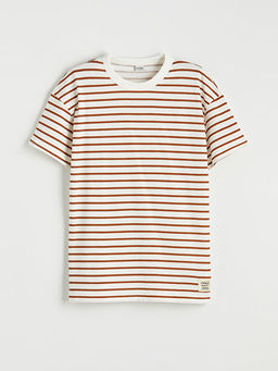 Erkek ?ocuk ?izgili Bisiklet Yaka Ti??rt