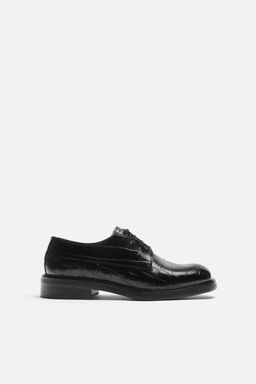 LEATHER EMBOSSED SHOES - Zara фото 3