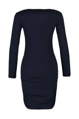 TRENDYOLMILLA Siyah Buzgu Detayl? Vucuda Oturan Mini Kare Yaka Fitilli Esnek Orme Kalem Elbise TWOAW23EL01396