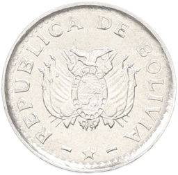 Монета 2 сентаво 1987 года Боливия