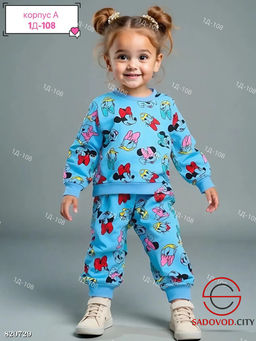 Костюм для девочки с рисунком