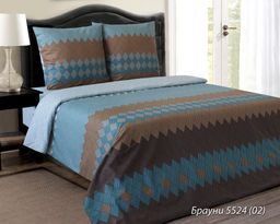 4842-БЧ Павлинка комплект евро фланель "Брауни" рис. 5524-02