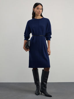 Вязаное платье со швом из вискозы / Zarina  фото 2