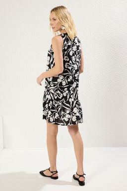 Lacivert Duz Genis Kesim Mini Dokuma Elbise TWOSS25EL00546 - Trendyolmilla фото 9