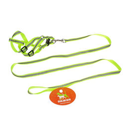 Комплект со светоотражающей лентой, ошейник 120 х 1 см, ОГ 26-40 см, зеленый - Пижон фото 6