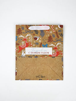 Набор пакетов крафтовых «Новогоднее поздравление»