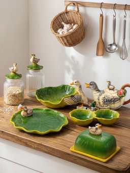 Тарелка д/фарш. яиц 19,5*19,5*7,5 "Уточка" керамика