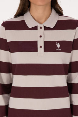Kad_n Bordo Sweatshirt Sepette S_rpriz _ndirim - U.s. polo assn фото 6