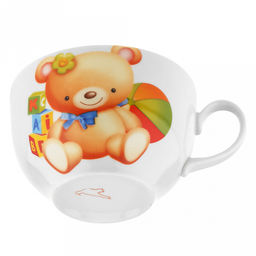 Чашка чайная фарфоровая "Любимые игрушки" 210мл, д8,5см, h6см, форма "Янтарь" (Россия)