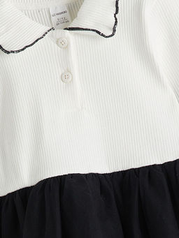 Polo Yaka T?ll? K?z ?ocuk Elbise