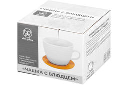 Чашка для капучино и кофе латте 500 мл Снежная королева + дер. подставка - Elan gallery фото 13