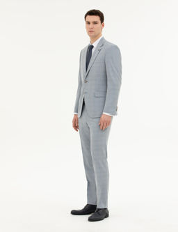 A__k Mavi Slim Fit Tak_m Elbise