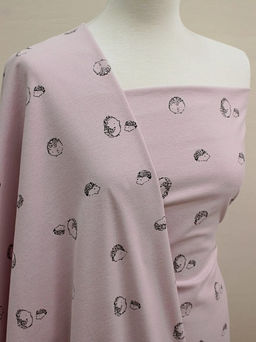 Теплый хлопок Колючие друзья цв.бл.розово-сиреневый, ш.1.5м, хлопок-100%, 160гр/м.кв - Купава фото 3