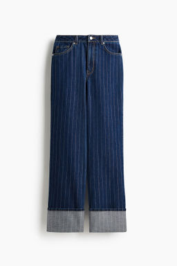 Wide Ultra High Turn-up Jeans