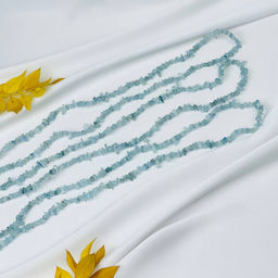 Бусины для украшений из Аквамарина крошка 80 см