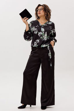 Блуза ANELLI 1662 цветы ночного сада  фото 2