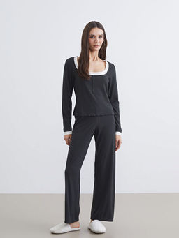 Kare Yaka Kad?n Pijama Tak?m?